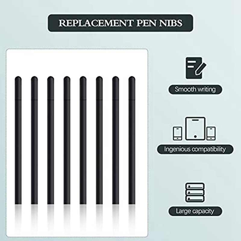 20PCS Replacement Standard Pen Nibs Black Refill Pen Nibs Compatible With Bamboo CTL471 CTL671 CTL672 CTH480