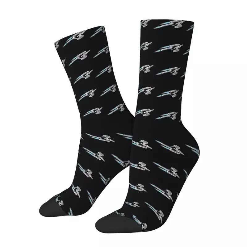 Классические носки Enterprise в стиле Харадзюку, супер мягкие чулки, всесезонные длинные, для мужчин и женщин, рождественские подарки