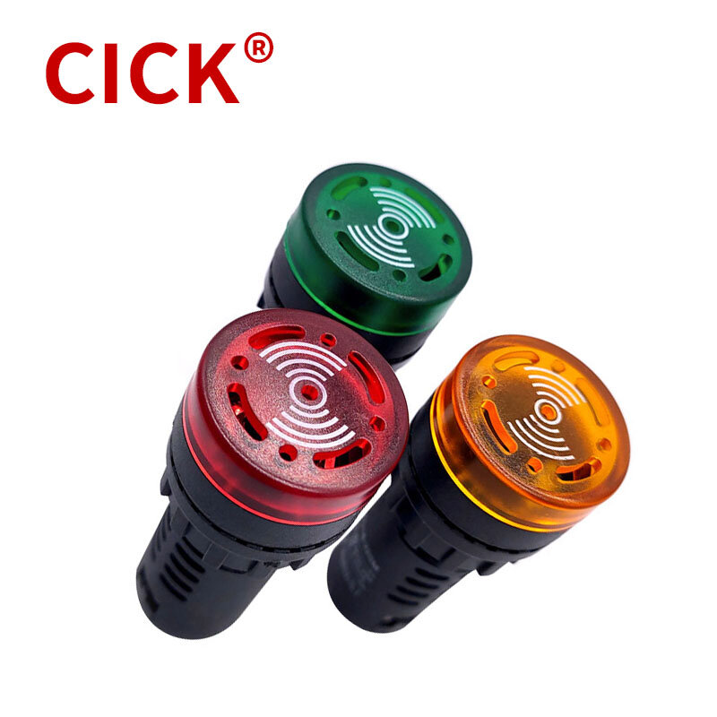 1pcs AD16-22SM Buzzer Intermittent Sound LED Light Flashing Indicator AC/DC Alarm 12V 24V 110V 220V Lamp