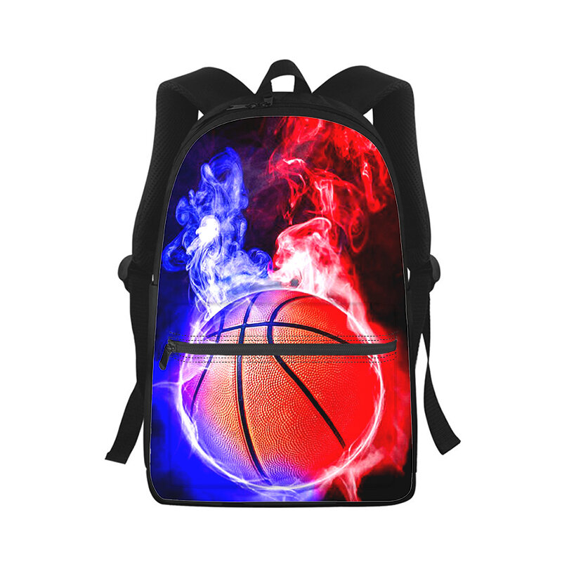 كرة السلة الرجال النساء على ظهره ثلاثية الأبعاد طباعة موضة طالب حقيبة مدرسية محمول على ظهره الاطفال السفر حقيبة الكتف