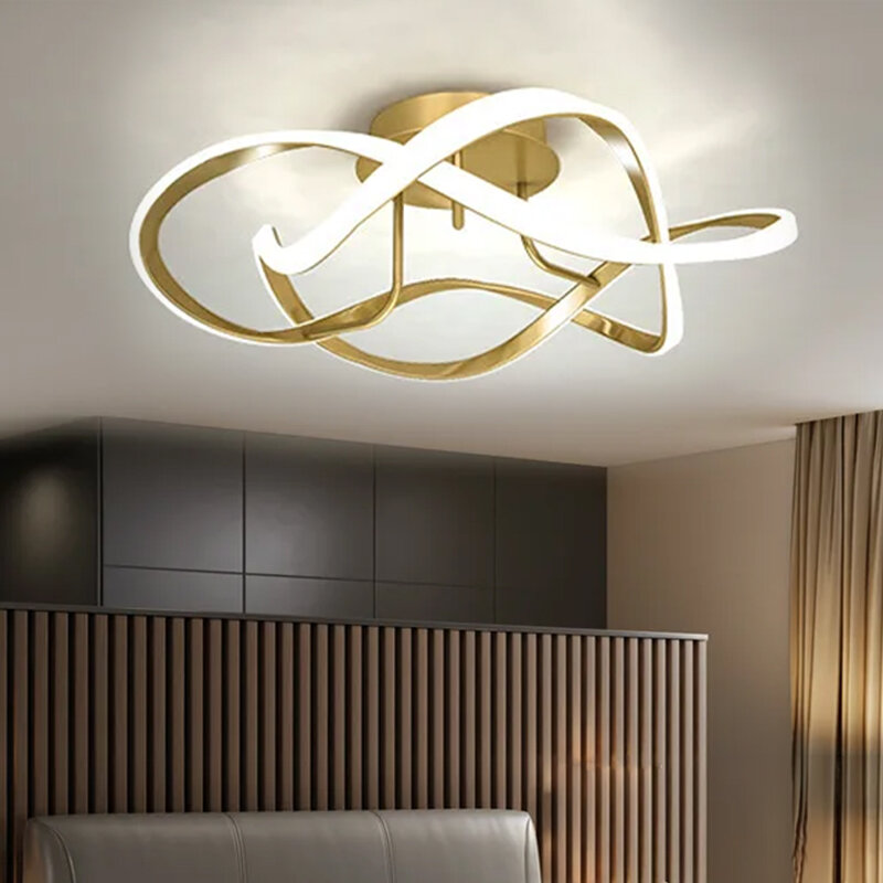Plafonnier LED au design moderne, luminaire décoratif d'intérieur, idéal pour un salon, une salle à manger, une chambre à coucher, un couloir ou un balcon