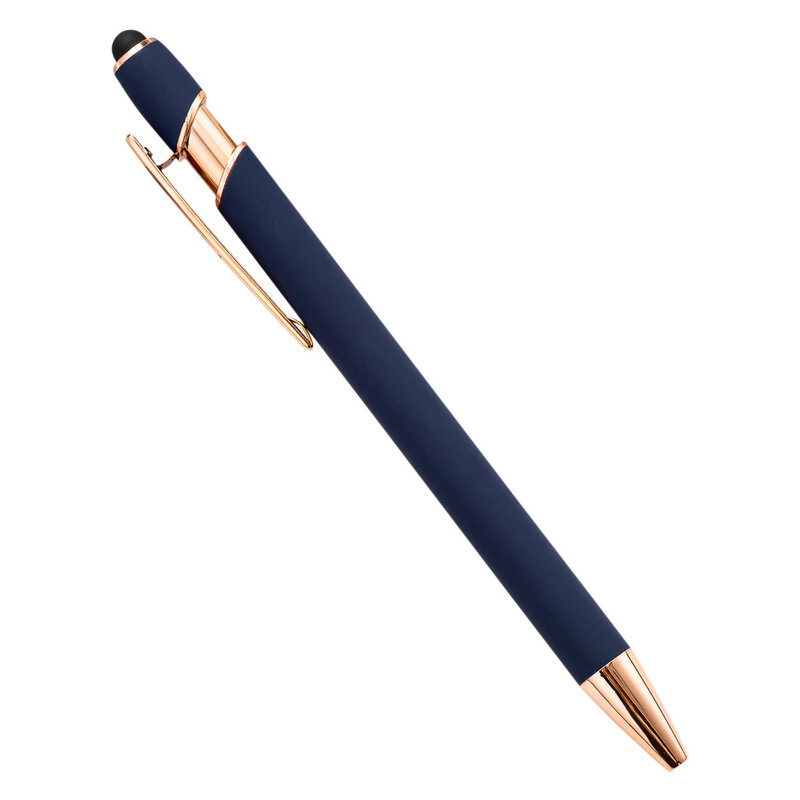 Bolígrafo capacitivo táctil de doble uso para escritura a mano, barra de aluminio de Metal, bolígrafo de firma para escuela y oficina, regalo