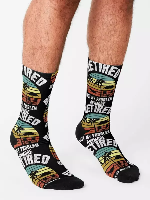 Rentner nicht mehr mein Problem Ruhestand Geschenk Socken Sport Männer Baumwolle hochwertige Modedesigner Mann Socken Frauen