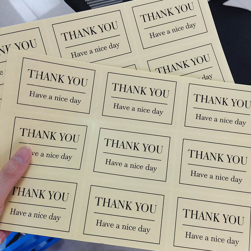 40-80pcs/pack Transparent Thank You Stickers "have a nice day "Sealing Label Scrapbook for Handmade Gift Packaging Decor Sticker