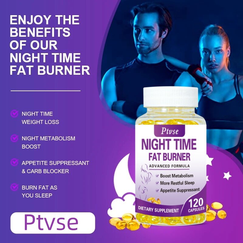 Ptvse Skinny Diet Pills Weight Loss Capsules for Women Night Time Fat Burner 60 Capsules Weight Loss Appetite Suppressant