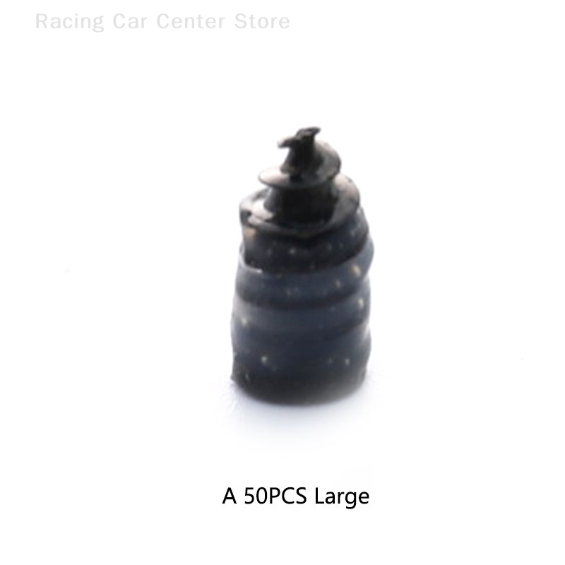 50pcs مجموعة أظافر إصلاح الإطارات المصغرة للسيارة بقع برغي ثقب الإطارات.