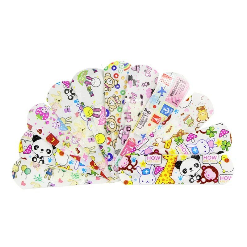 100pcs/set Cartoon Band Aid Kawaii Patches Wound Dressing Plaster Medical Strips First Aid Hemostasis Adhesive Bandages Patch