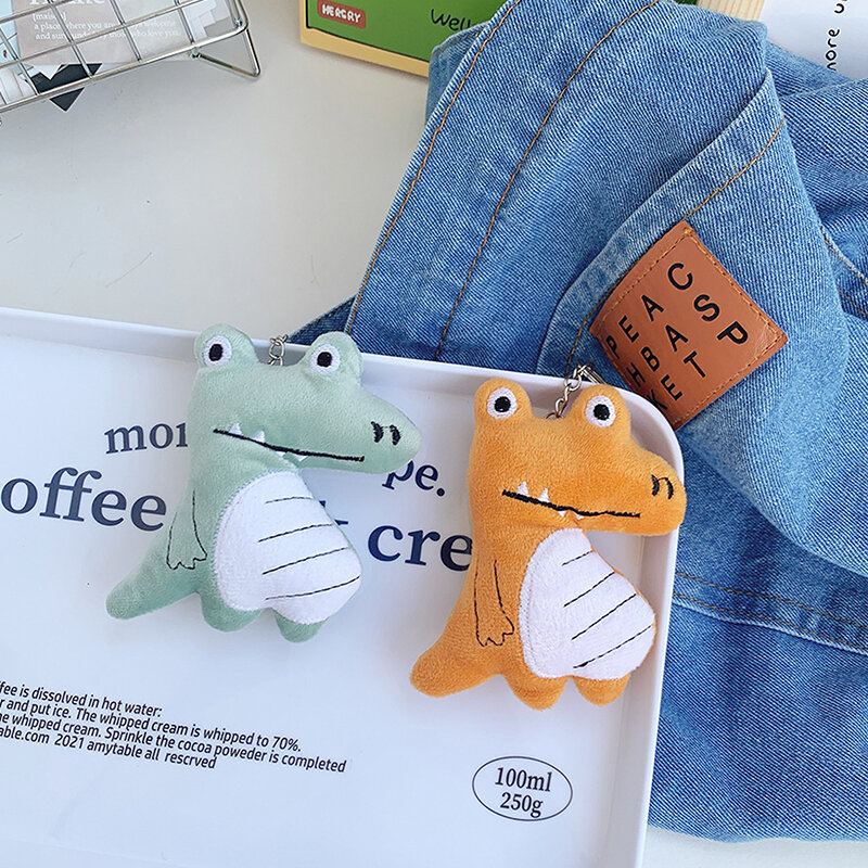Cute Crocodile Plush Toy Pendant Stuffed Key Chain Bag Hanging Accessories Grab Machine Doll Small Gift