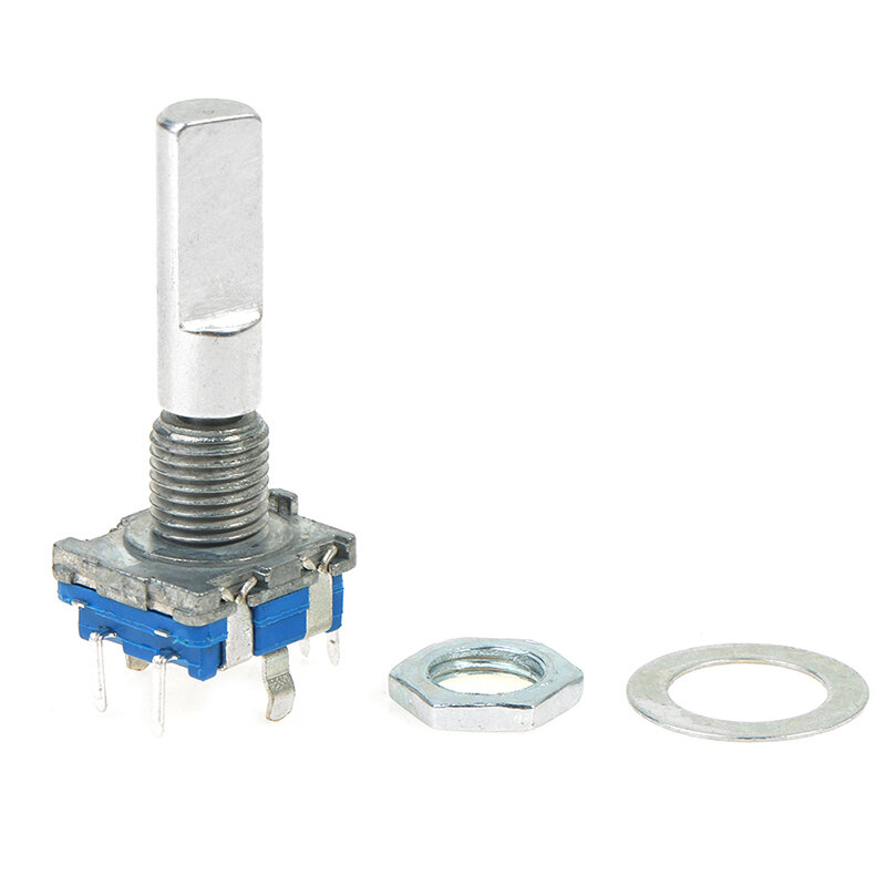1PCS Ec11 Rotary Encoder Switch 15/20mm Plum Blossom Handle Half Shaft 20 Bit Pulse Digital Signal Potentiometer