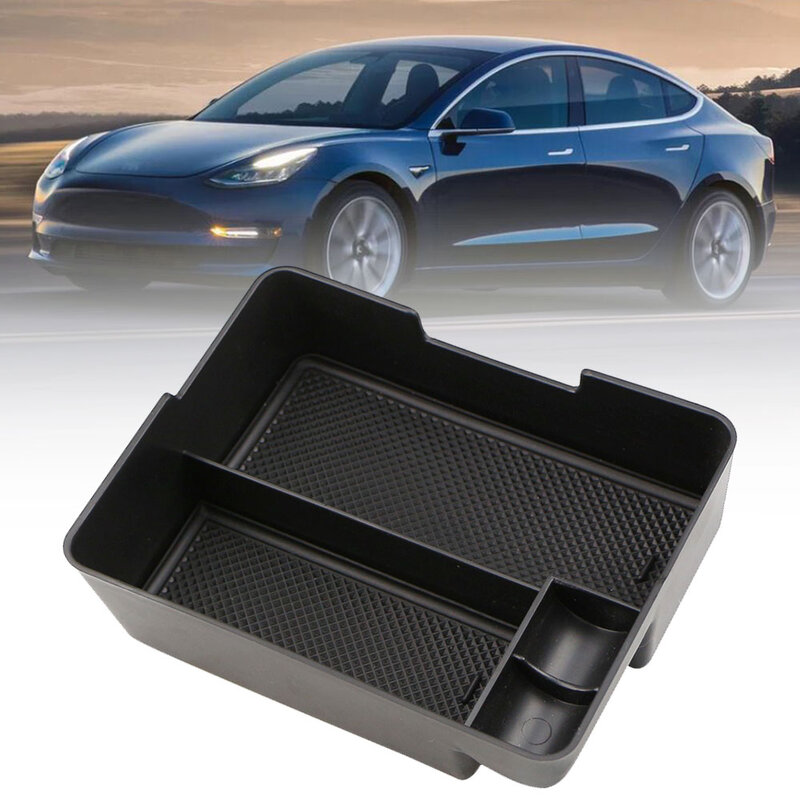 Suporte de copo de água do carro para tesla modelo 3 2016-2020 central caixa de armazenamento apoio de braço organizador console central caso acessórios