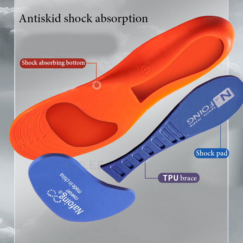 Sol Dalam Ortotik Penopang Lengkung Alas Kaki Datar untuk Sepatu Sol Dalam Ortopedi untuk Kaki Mengurangi Tekanan