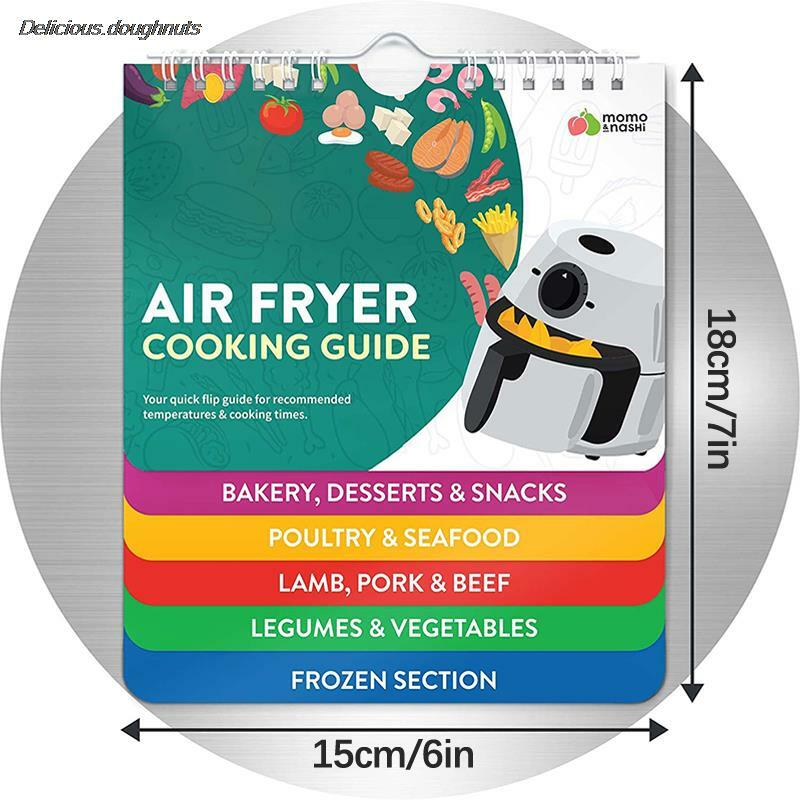 หม้อทอด Air fryer สูตรอาหารแผ่นโกงแม่เหล็กปฏิทินตำราอาหารตารางการทำอาหารคู่มืออ้างอิงอย่างรวดเร็วอุปกรณ์ครัว