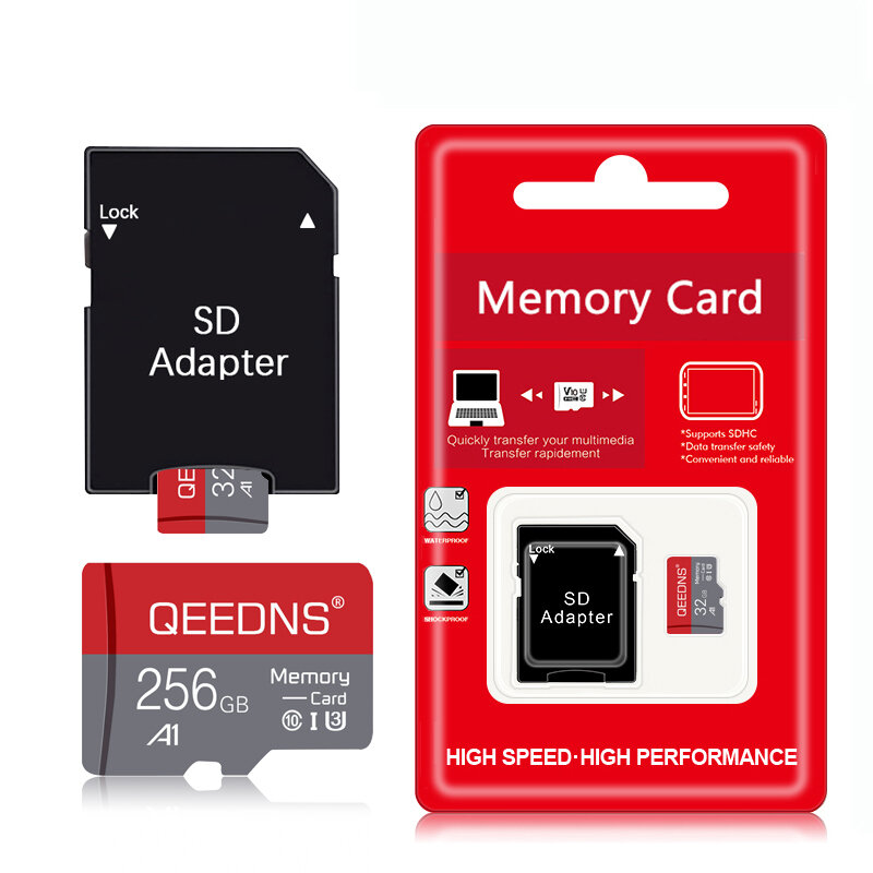 Высокоскоростная Micro TF SD-карта 256 ГБ мини-флэш SD/TF-карта 64 ГБ 32 ГБ 128 ГБ Class10 8 ГБ 16 ГБ 512 Гб карта памяти флэш-накопитель для телефона