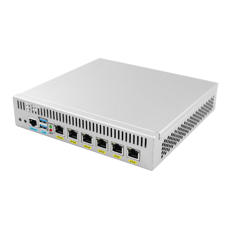 Firewall intel n5105 j4125 4415u mikrotik dispositivo de segurança de rede com 6 intel i225 i226 nics roteador macio pfsense opnsense