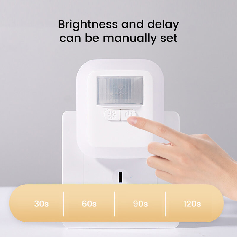 Plug In Night Light LED Nightlight With 12 Led Bulb Atomization Lampshade Automatic Mode 10 Level Dimmable Night Light