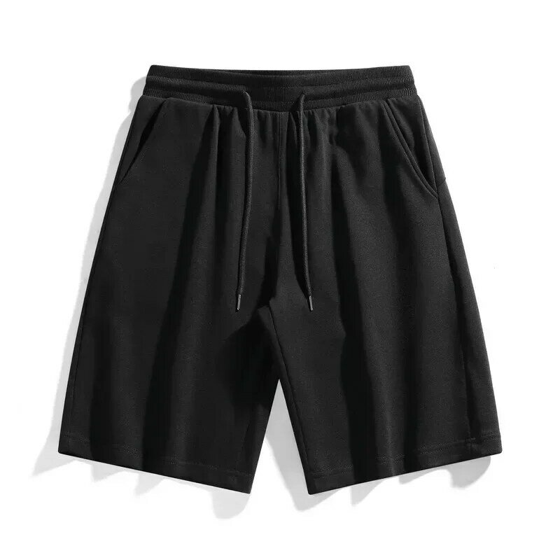 Shorts casuais de algodão masculino, moletom respirável, shorts de ginástica, shorts de basquete, tamanho grande 2XL, verão, 3 peças