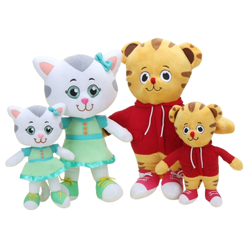 Boneka anak-anak lucu, 20/30cm Daniel Tiger's Dekat mainan mewah 1/2 buah mainan boneka lembut lucu Kitty kucing harimau Daniel boneka anak-anak