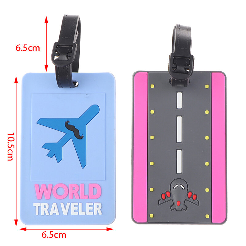 Portátil dos desenhos animados silicone boarding pass mala bagagem tags id identificador etiqueta etiqueta titular endereço acessórios de viagem
