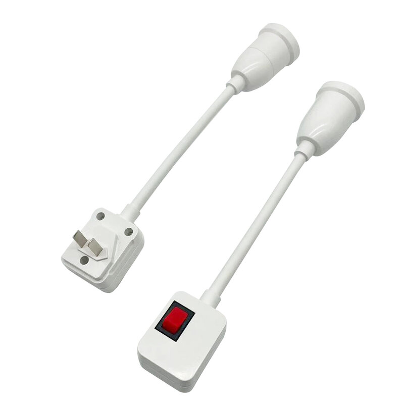 Roestvrijstalen E27 Lamp Basis Flexibele Bocht Mobiele Test Licht Stopcontact Adapter Stekker Schakelaar