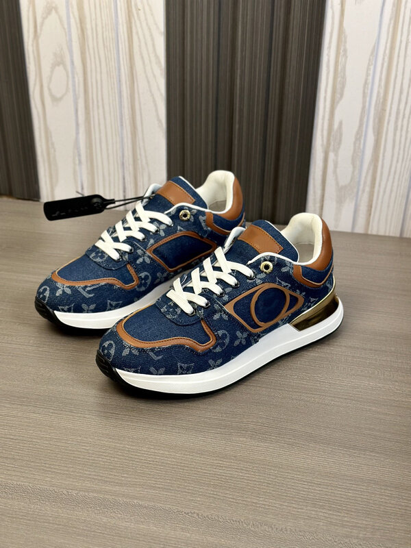 Brand Designer Luxury Grammr Casual Sports Shoes Lace up Thick Bottom Panel Upper Cowhide Men's Shoes Retro Leather Shoes Party3