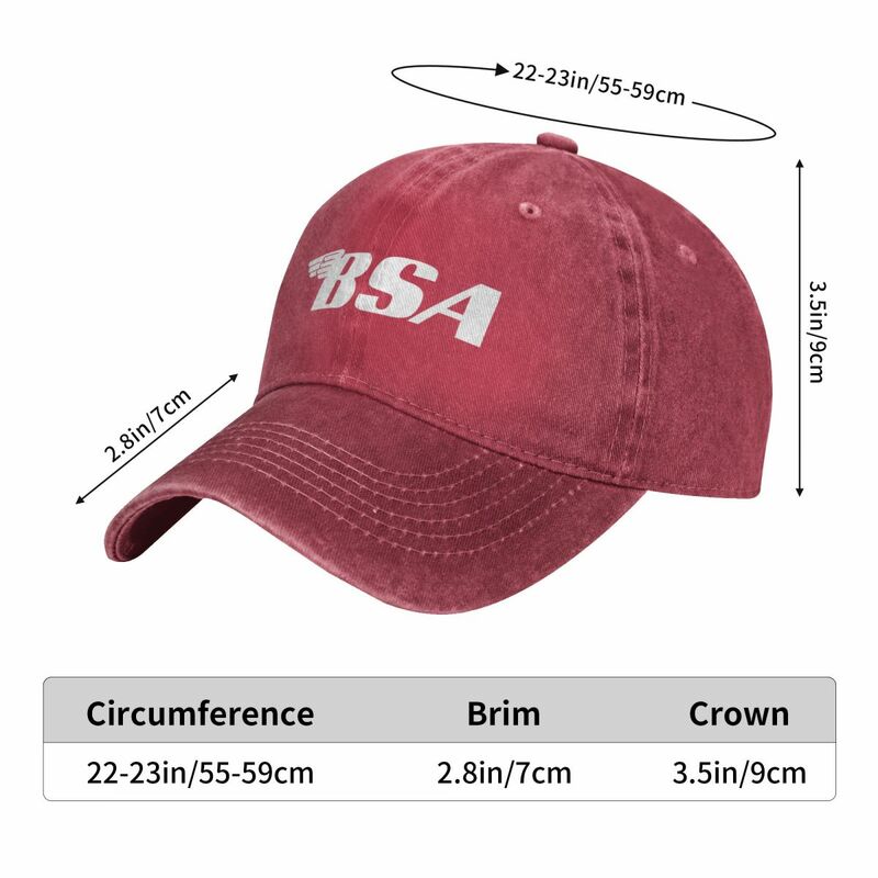 BSA หมวกเบสบอลสไตล์ยูนิเซ็กส์สำหรับขี่มอเตอร์ไซค์, หมวกแฟชั่นใช้ได้ทั้งชายและหญิง