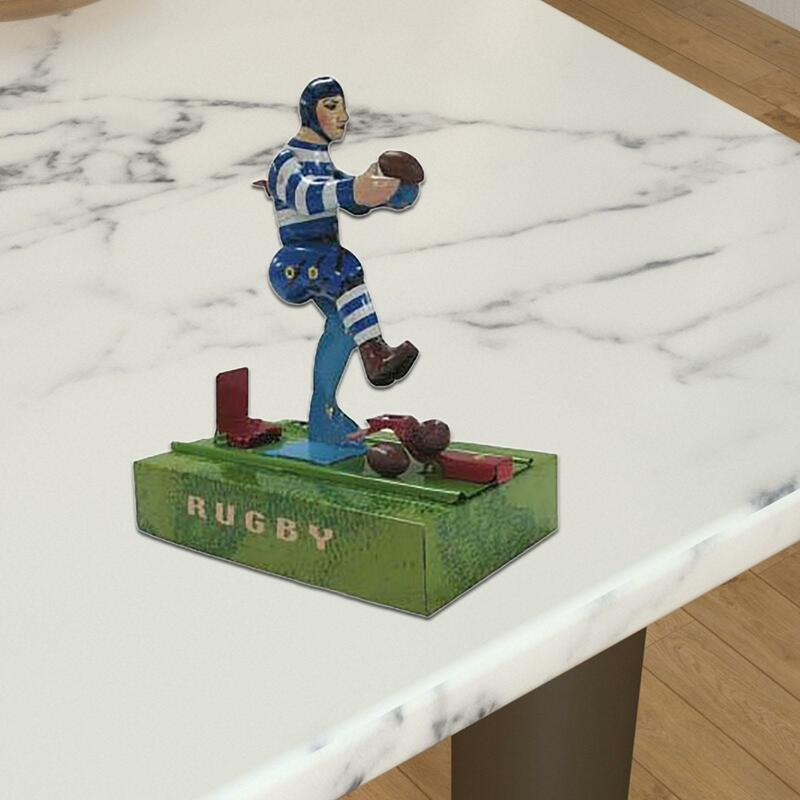 Escultura de personaje con temática de Rugby, Souvenirs para estantería, estante para sala de estar