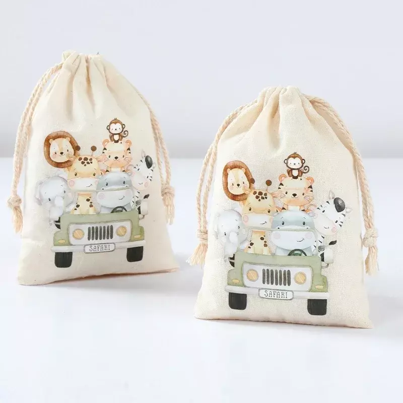 CKB01 zwierzęcy dinozaur jednorożec bawełniane lniane torby na prezenty dekoracje na przyjęcie urodzinowe dzieci upominek weselny torba niemowlęca