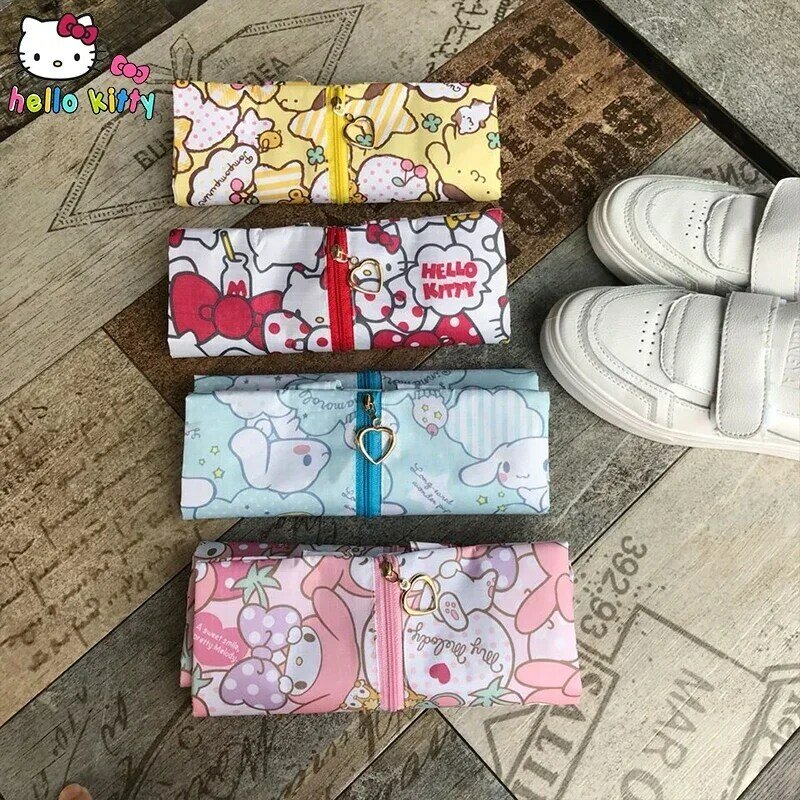 Sanrio-Bolsa de almacenamiento de Hello Kitty para zapatos, bolso impermeable de dibujos animados, My Melody, Cinnamoroll, toalla, ropa