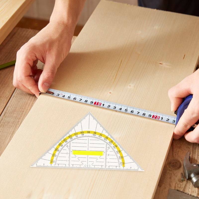 6 Pcs Multifunctional Triangle Ruler Squares Measuring Measurement Tools Board Multi-functional Geometric Rulers Student