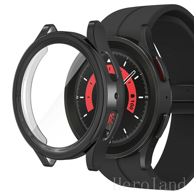 Полный защитный чехол для Samsung galaxy watch 5 Pro 45 мм, Смарт-часы, защита экрана, аксессуары, чехлы с рамкой из мягкого ТПУ, хит продаж