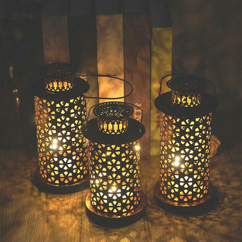 Lanternas decorativas clássicas para o jardim, lanternas portáteis, castiçal para a cozinha, pátio, exterior