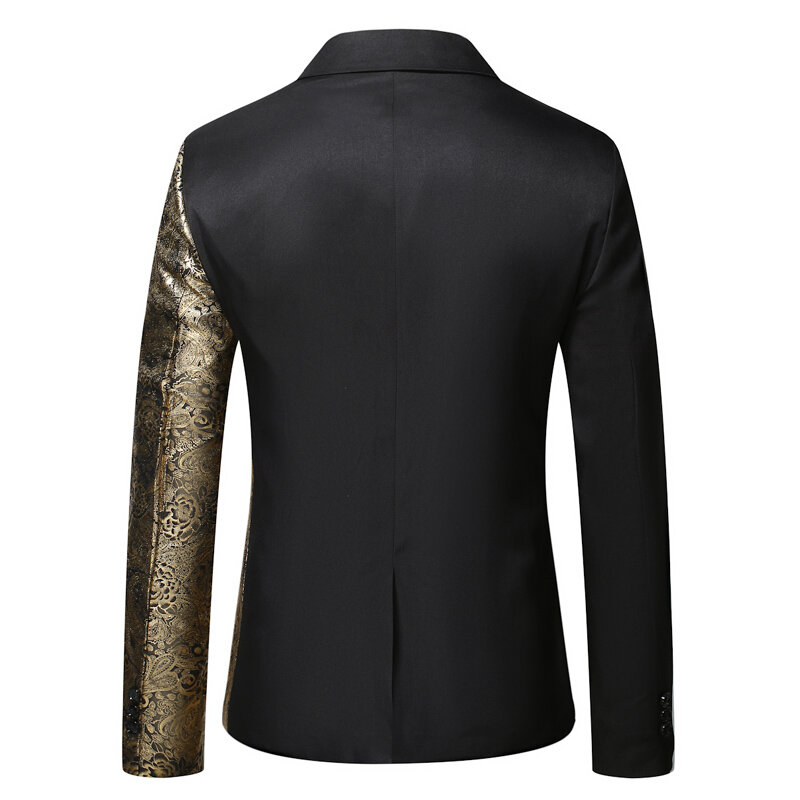 luxury 2024 Fashion New Men's Casual Boutique Business Bronzing Design Evening Dress Suit / Male Slim Fit Blazers Jacket Coat