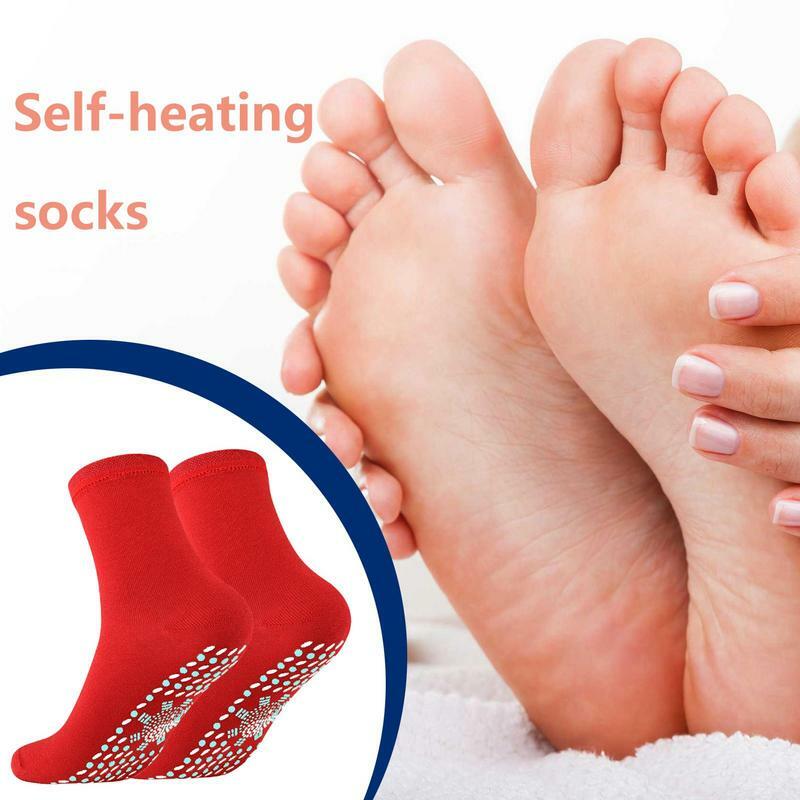 Auto-aquecimento quente massagem meias, resistente ao frio, inverno esqui esportes meia, alívio das dores, ioga esporte