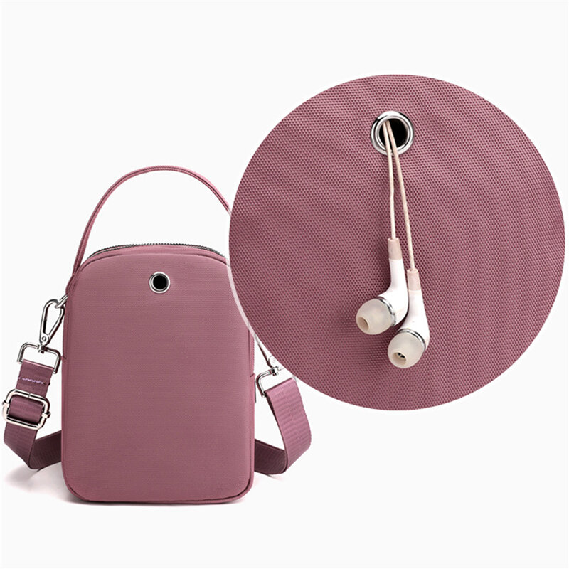 Mini bolso de hombro de 3 capas para mujer, Bolso pequeño de tela duradera de alta calidad, estilo Prettry, para teléfono