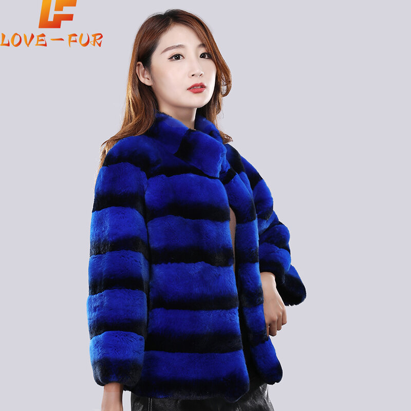 2024 New Style Luxury Women Winter Warm Real Fur Coat Real Rex Rabbit Fur Jackets Lady Genuine Natural Fur Short Jacket