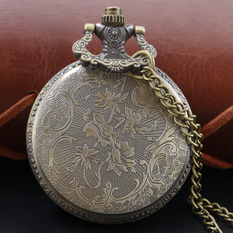 Reloj de bolsillo de cuarzo para hombre y mujer, cronógrafo clásico de bronce con colgante de collar Vintage de Wukong Monkey Character, el mejor regalo de Festival