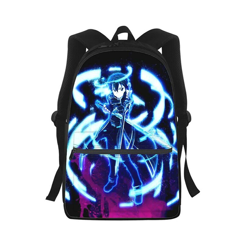 Anime Sword Art Online uomo donna zaino 3D Print Fashion Student School Bag zaino per Laptop borsa a tracolla da viaggio per bambini