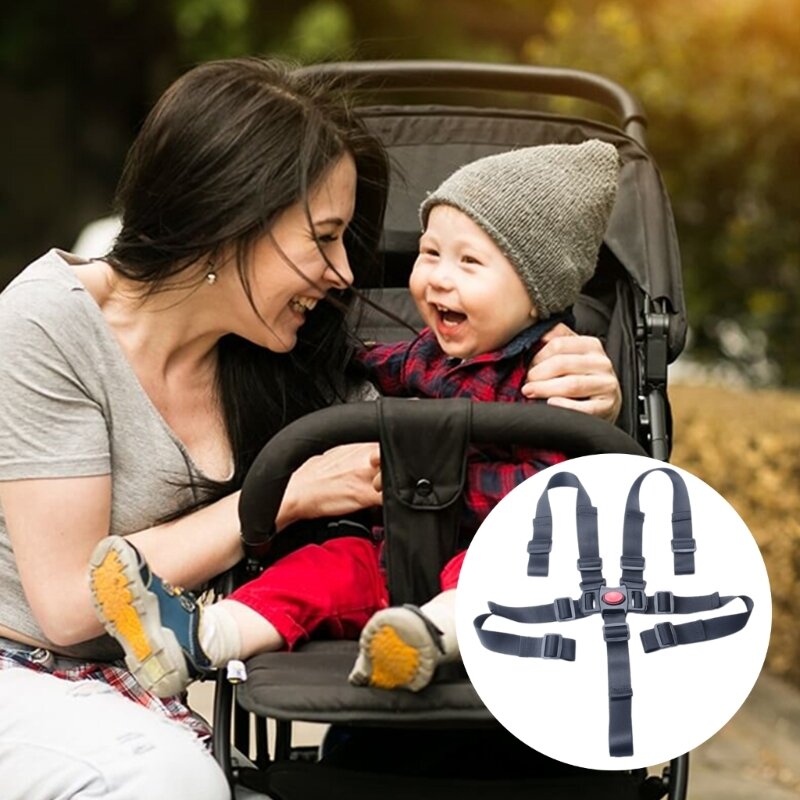 Q0KB Travel Friendly รถเข็นเด็กทารกเข็มขัดนิรภัยเข็มขัดนิรภัยเด็กแบบพับได้น้ำหนักเบาเข็มขัดนิรภัยรถเข็นเด็กสำหรับ Easy Travel