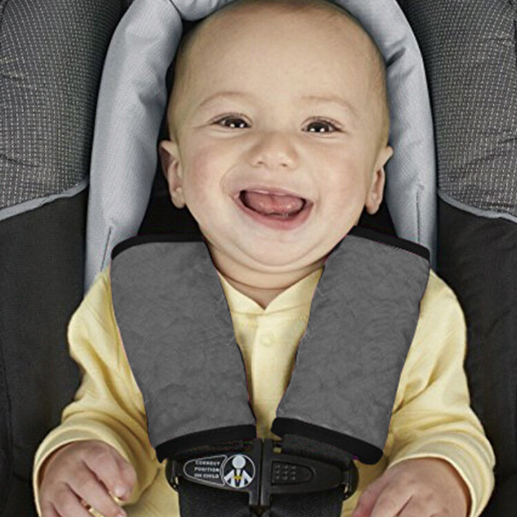 GM 어린이 좌석 벨트 리테이너 보호대, 아기 유모차용 양면 어깨 보호대, 한 쌍