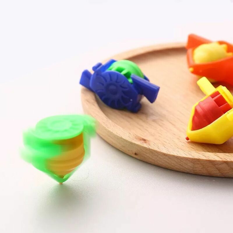 Giroscópio de assobio infantil, brinquedos plásticos coloridos, Double Port Spinning Top