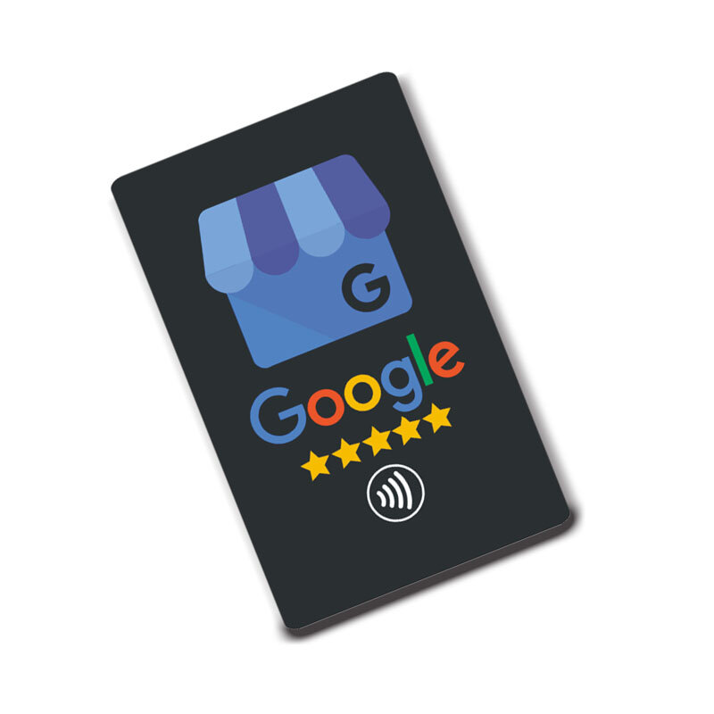 การพิมพ์สีแบบเต็มชิป NFC Google reviews Card pop up NFC