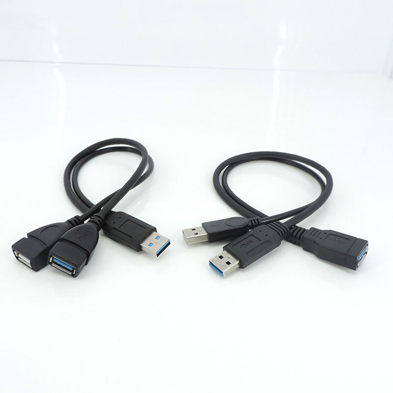 USB 3.0 2.0 męski żeński do podwójnego USB 3.0 męski rozdzielacz żeńskie gniazdo 2 portowy USB Hub przewód Adapter do kabla danych dla Laptop L1