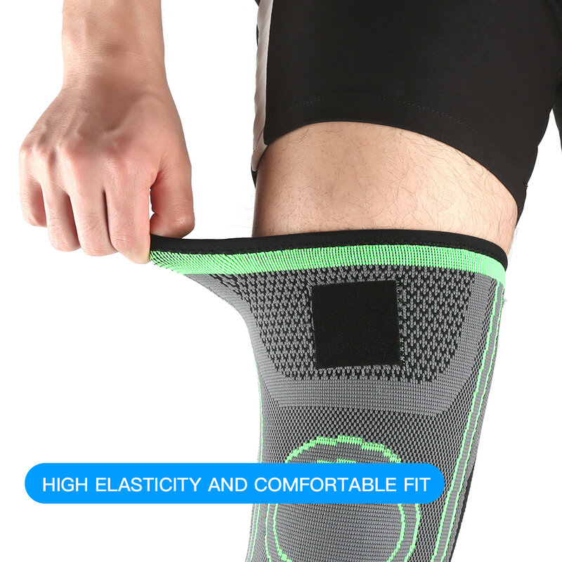 Gym Kniesteun Ademende Elastische Compressie Kniebeschermers Patella Bescherming Kniebrace Veiligheidsgordel Voor Sport Hardlopen