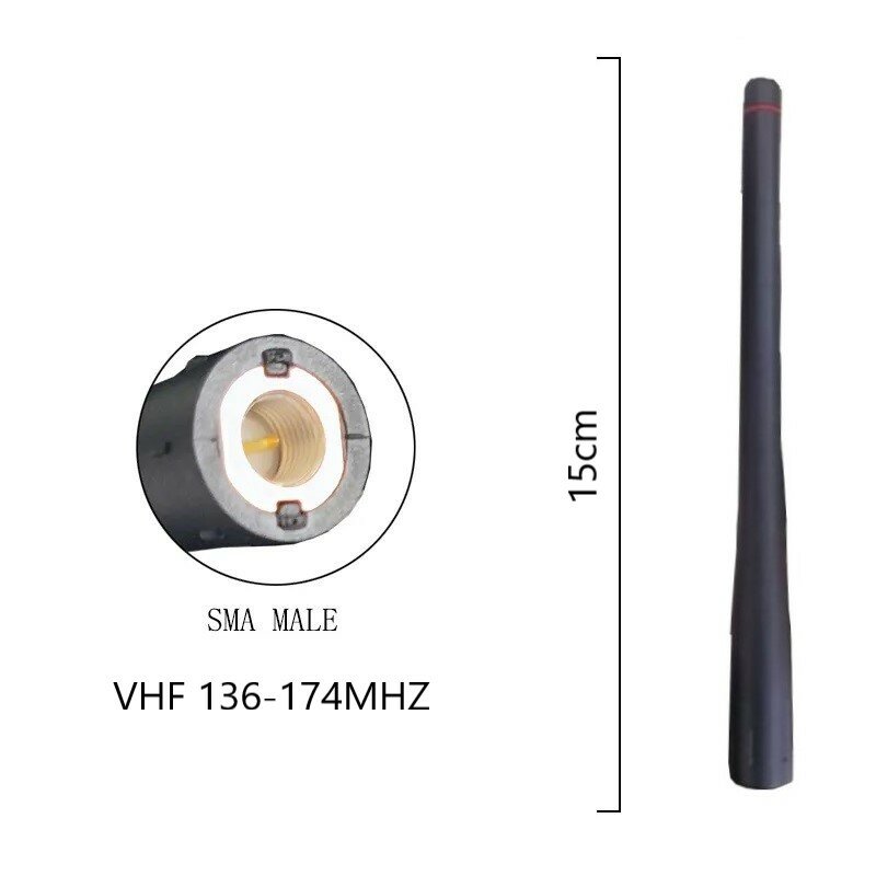 Antenne VHF avec connecteur SMA mâle, 136-174mhz, sans fil, perforée, 2 pièces