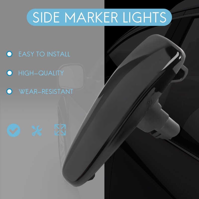 Luces de posición laterales frontales dinámicas LED completas ámbar de lente ahumada para X Sport 2011-2020