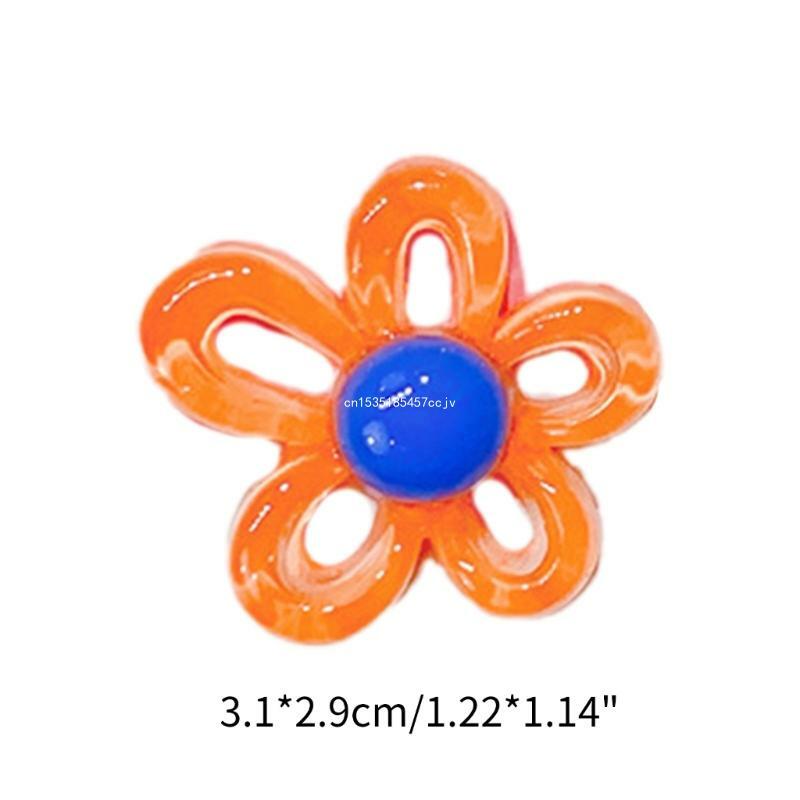 10 cores 31x29mm irregular pequena flor pingentes charme para mulheres diy colorido flor jóias colares fazendo descobertas