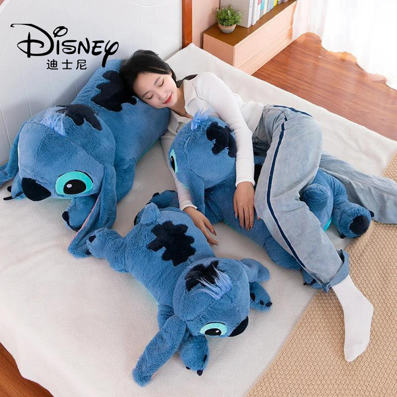 2024 Disney Anime Lilo & Stitch Cartoon Stitch Large Size Plush Toy Girl Sofa Throw Pillow Kids Novelty Toy Christmas Present