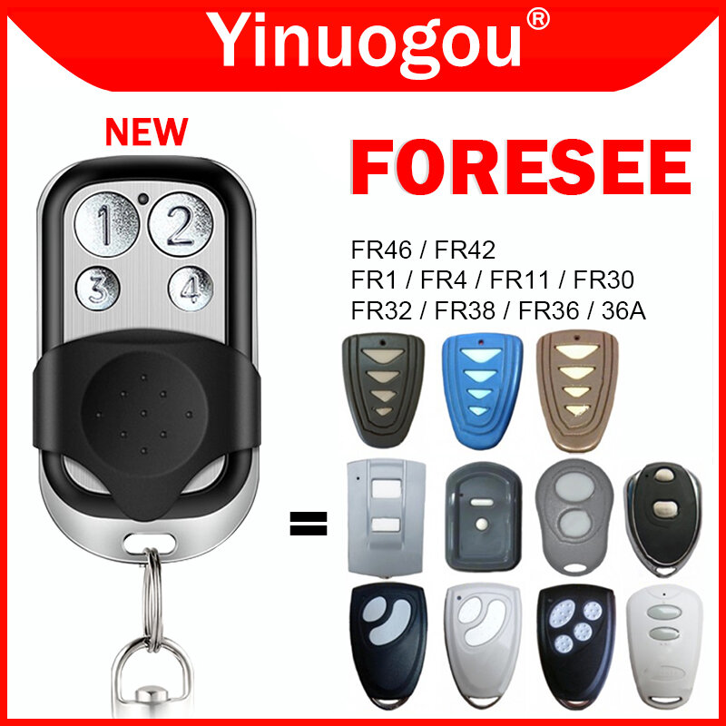 FORESEE FR36A FR36 FR38 FR30 FR11 FR4 FR1 FR46 FR42 รีโมทคอนโทรลโรงรถประตู 433MHz กลิ้ง รหัสไฟฟ้าควบคุมประตู