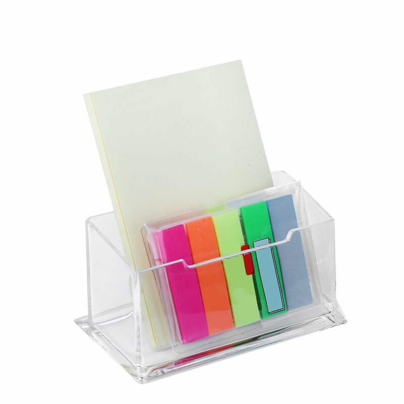 Soporte de exhibición transparente para escritorio, caja de almacenamiento de plástico acrílico para tarjetas de visita, 1 pieza