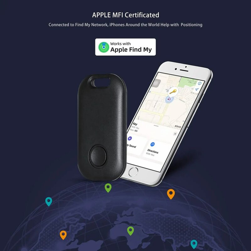 Lokalizator GPS kompatybilny z Bluetooth, aby znaleźć moją aplikację Tag inteligentny Tracker zapobiegający zgubieniu urządzenia, Mini globalne pozycjonowanie dla portfela dziecka